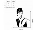 Audrey Hepburn Vinyl Decals Silhouette Modern Wall Art Sticker